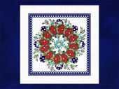linen napkin - Polish pottery